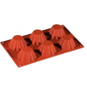 Pavoni - Silicone mold for 6 cinnamon briochette