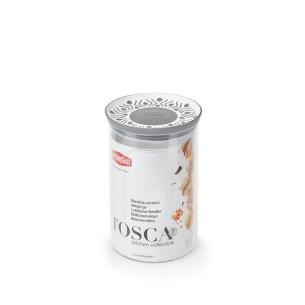 Stefanplast - Round jar 1,2lt gray Tosca line
