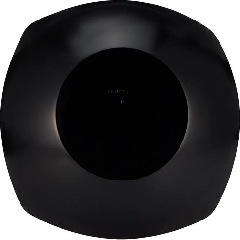 Bormioli - Piatto fondo quadrato in vetro temperato linea eclissi nero 21 cm