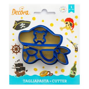 Decora - Tagliapasta per biscotti maschera pirata 10 x 7 cm