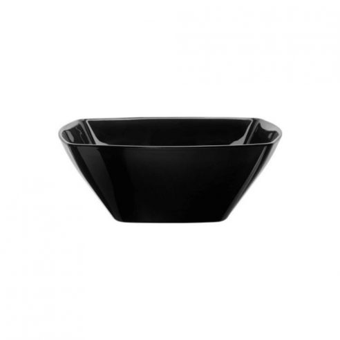 Bormioli - Black eclipse line tempered glass square salad bowl 22 cm
