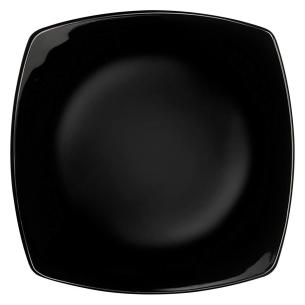 Bormioli - Square dinner plate in black eclipse line 27 cm in tempered glass