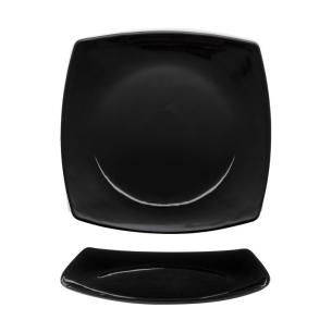 Bormioli - Square dinner plate in black eclipse line 27 cm in tempered glass 2