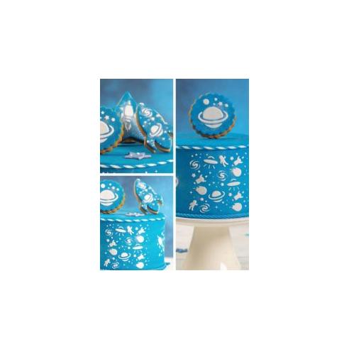 Decora - Set 2 tagliapasta biscotti in plastica linea spazio