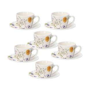 Tognana - Set of 6 porcelain coffee cups and saucers line
