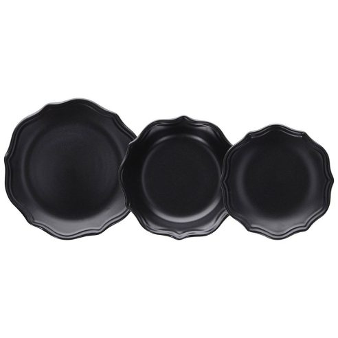 Tognana - 12-piece porcelain dinnerware Cecile line black