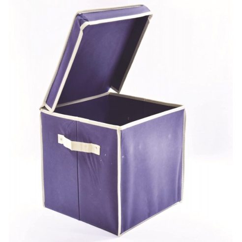 Ordinotta blue laundry box in nonwoven square 30 cm