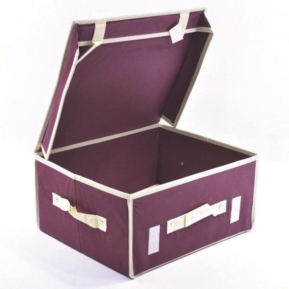Rectangular bordeaux Ordinotta laundry box in nonwoven fabric 48x36 cm