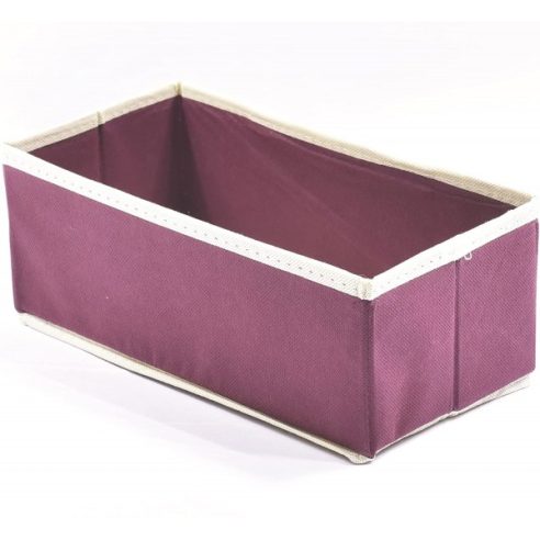 Precisotto organizer box in burgundy non-woven fabric 28x14x11 cm