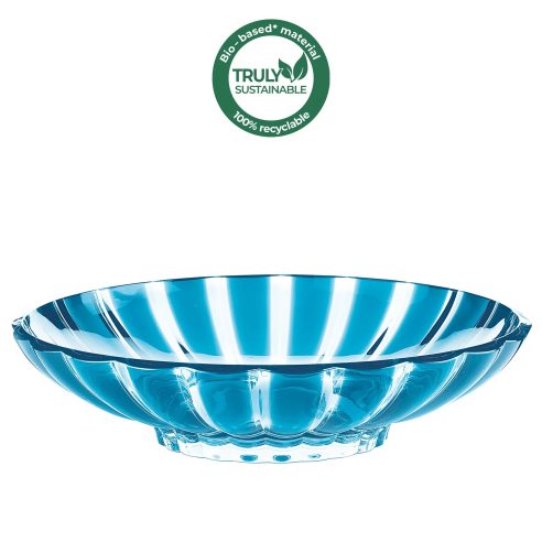 Guzzini - Turquoise Dolcevita line organic plastic fruit bowl centerpiece