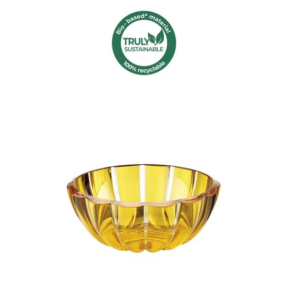 Guzzini - Bowl S in recyclable organic plastic Dolcevita line 12 cm amber