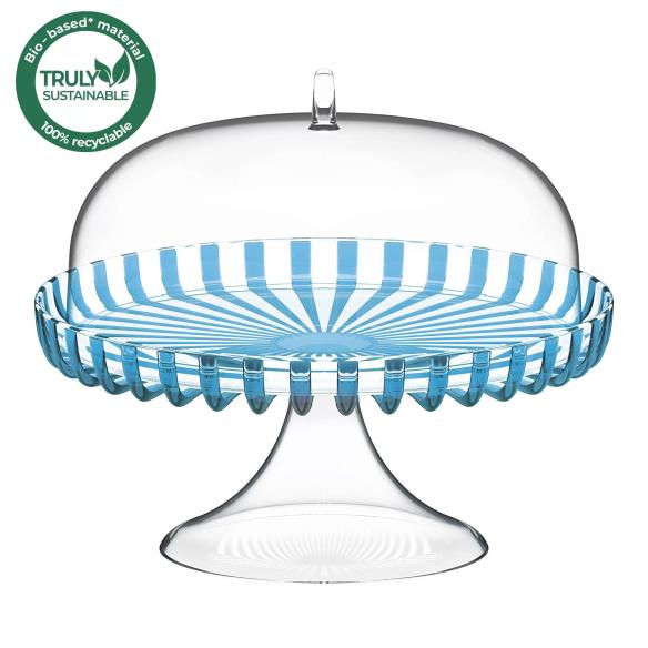 Guzzini - Stand with bell in recyclable organic plastic Dolcevita turquoise line 31 cm