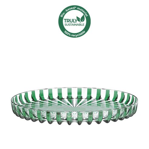 Guzzini - Vassoio tondo in plastica biologica riciclabile linea Dolcevita verde 31 cm