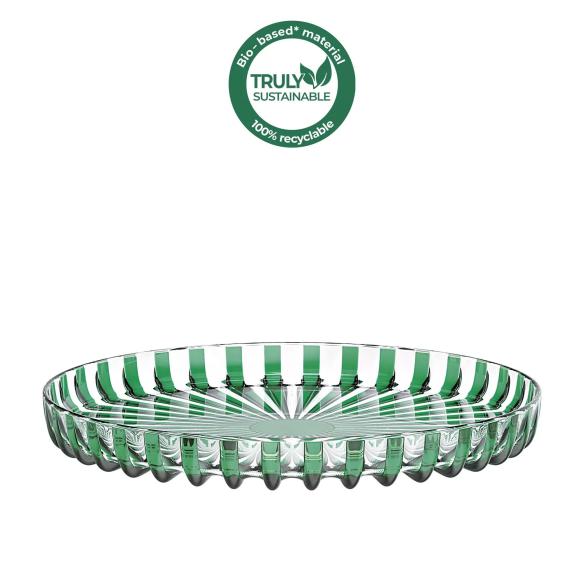 Guzzini - Round tray in recyclable organic plastic Dolcevita green line 31 cm