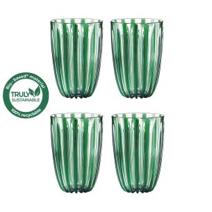 Guzzini - Set 4 bicchieri in plastica biologica riciclabile linea Dolcevita verde 470 ml