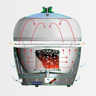 Lotusgrill - Barbecue hood in steel and glass for size L 2
