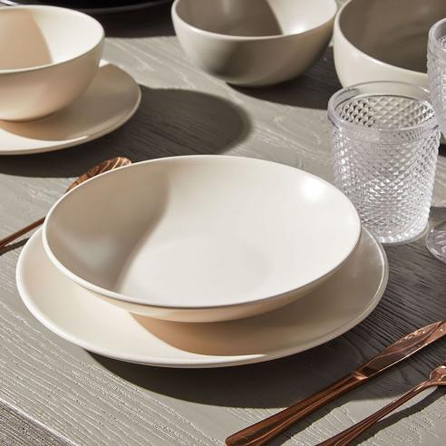 Tognana - Piatto piano in gres porcellanato linea Ritual crema da 26 cm