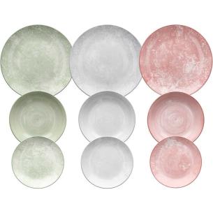 Tognana - 18-piece porcelain plate service Madison Petra line