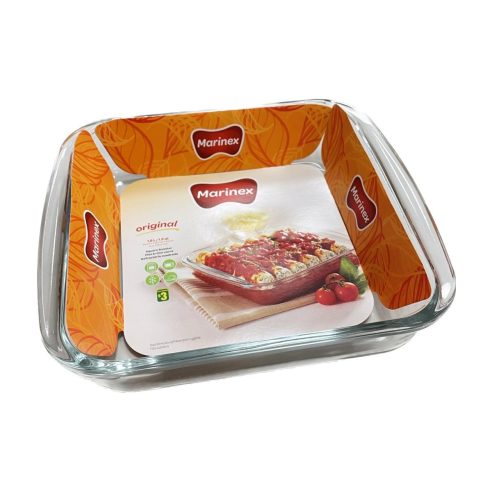 Marinex - Square baking tray in tempered glass 25 cm