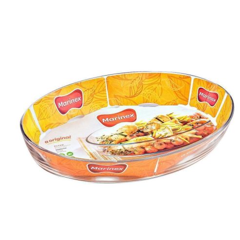 Marinex - Oval baking tray in tempered glass 40 cm