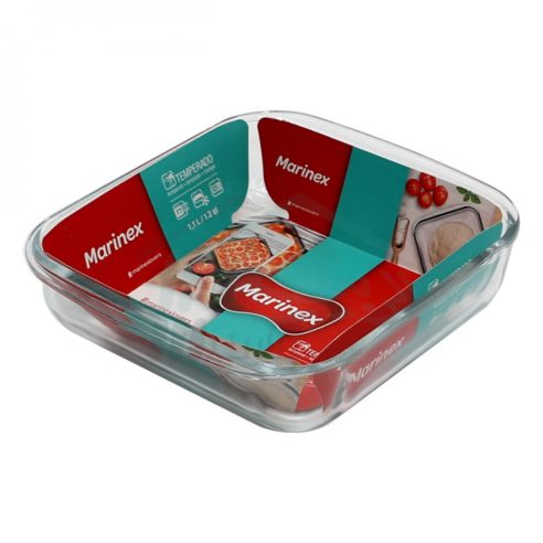 Marinex - Tempered glass square pan with handles 20 cm