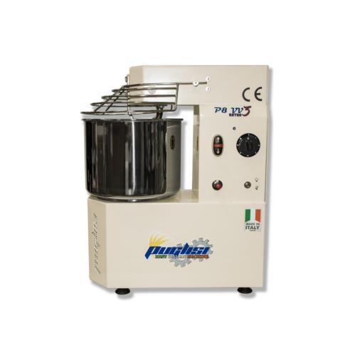 Puglisi - Impastatrice a spirale da 8 kg con velocità variabile e retro adatta per alta idratazione P8 VV3