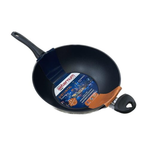 Aeternum - Padella wok saltapasta a 2 manici in alluminio antiaderente oriental fusion 32 cm