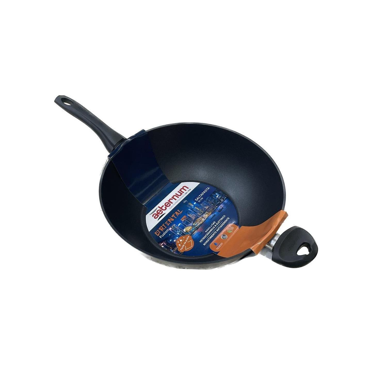 padella saltapasta in ceramica 28 cm padella wok con bordo induzione –