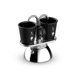 Bialetti - Moka coffee maker set mini express induction 2 cups black