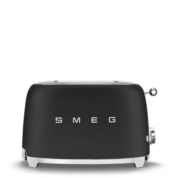 Smeg - 2-slice electric toaster matt black retro 50s style TSF01BLMEU