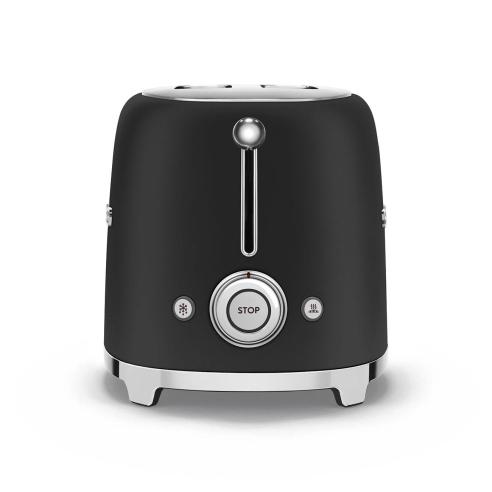 Smeg - Tostapane elettrico 2 fette nero opaco stile retrò anni '50 TSF01BLMEU
