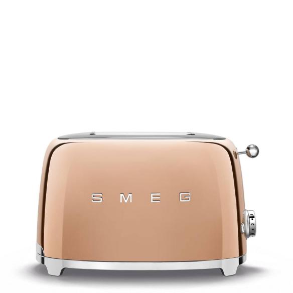 Smeg - 2-slice rose gold electric toaster retro 50s style TSF01RGEU