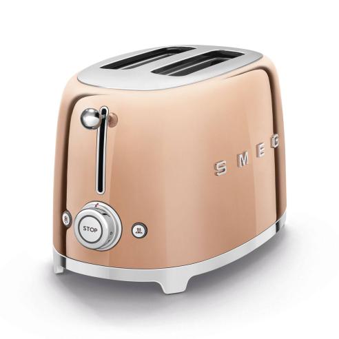 Smeg - Tostapane elettrico 2 fette oro rosa stile retrò anni '50 TSF01RGEU