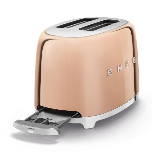 Smeg - Tostapane elettrico 2 fette oro rosa stile retrò anni '50 TSF01RGEU