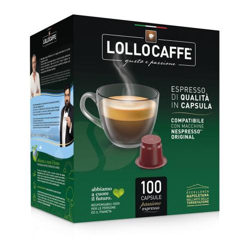 Lollo Caffè - Capsule compatibili PassioNespresso miscela Oro box da 100 pezzi