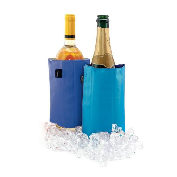 Pulltex - Blue and light blue double-sided bottle cooler duo wrapper