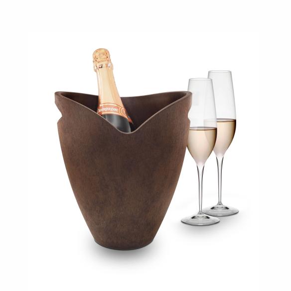 Pultex - Sparkling wine cooler ice bucket Ebony wood effect