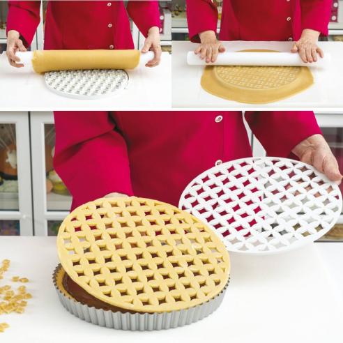 Decora - Griglia tagliapasta per crostate arabesque 30 cm