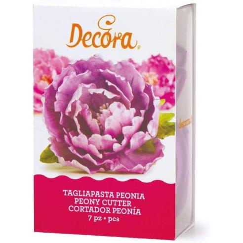 Decora - Kit 7 tagliapasta peonia con foglie