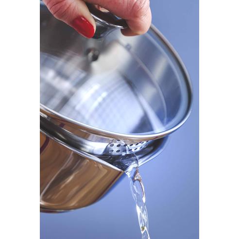 Lagostina - Batteria di pentole in acciaio inox Smart 9 pezzi