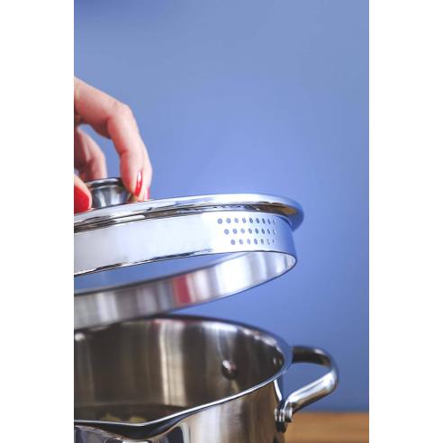 Lagostina - Batteria di pentole in acciaio inox Smart 9 pezzi