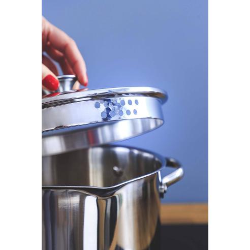 Lagostina - Batteria di pentole in acciaio inox Smart 9 pezzi