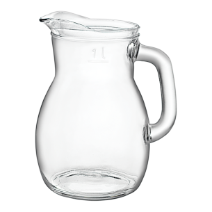 Bormioli - 1 liter Bistrot line glass carafe with handle