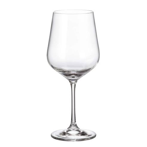 Crystal Bohemia - Set 6 Bicchieri calici da vino in vetro linea Strix da 580 ml