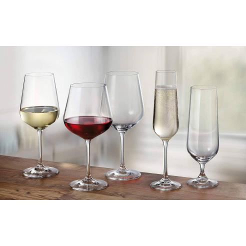 Crystal Bohemia - Set of 6 Strix line wine glasses 580 ml