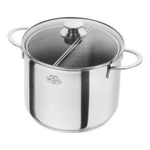 Ballarini - Pastapot Ancona stainless steel pot with lid 24 cm and 2 colander baskets suitable for induction