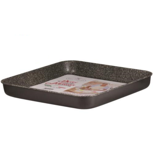 Teglia da forno quadra bassa in alluminio antiaderente Dolci di Nonna 35 cm