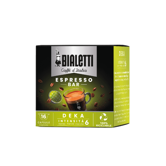 Bialetti - Capsule caffè decaffeinato deka box 16 pezzi