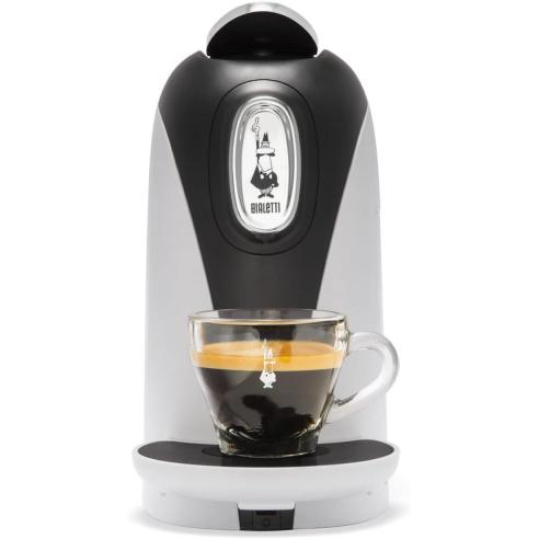 Bialetti - Macchina caffè espresso a capsule Mignon con 32 capsule bianco