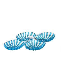 Guzzini - Set of 2 appetizer plates in recyclable organic plastic, Turquoise Dolcevita line